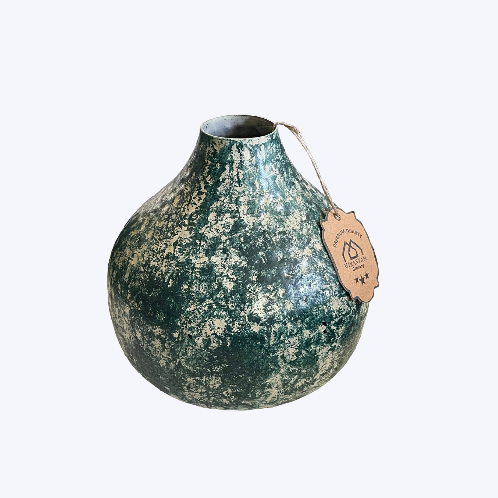 Metal Vase with "Antique" hand-finish