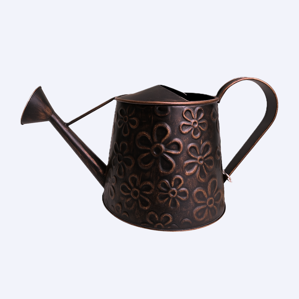 Handpainted Metal  Embossed Watering Can