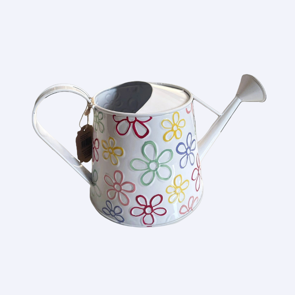 Handpainted Metal  Embossed Watering Can