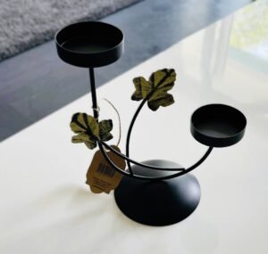Metal Candle holder with 2 Arms