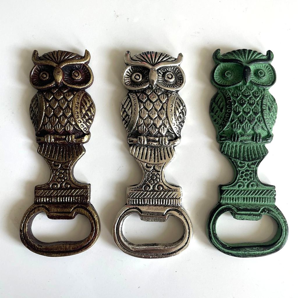 Vintage Metal Bottle Opener - Owl figure