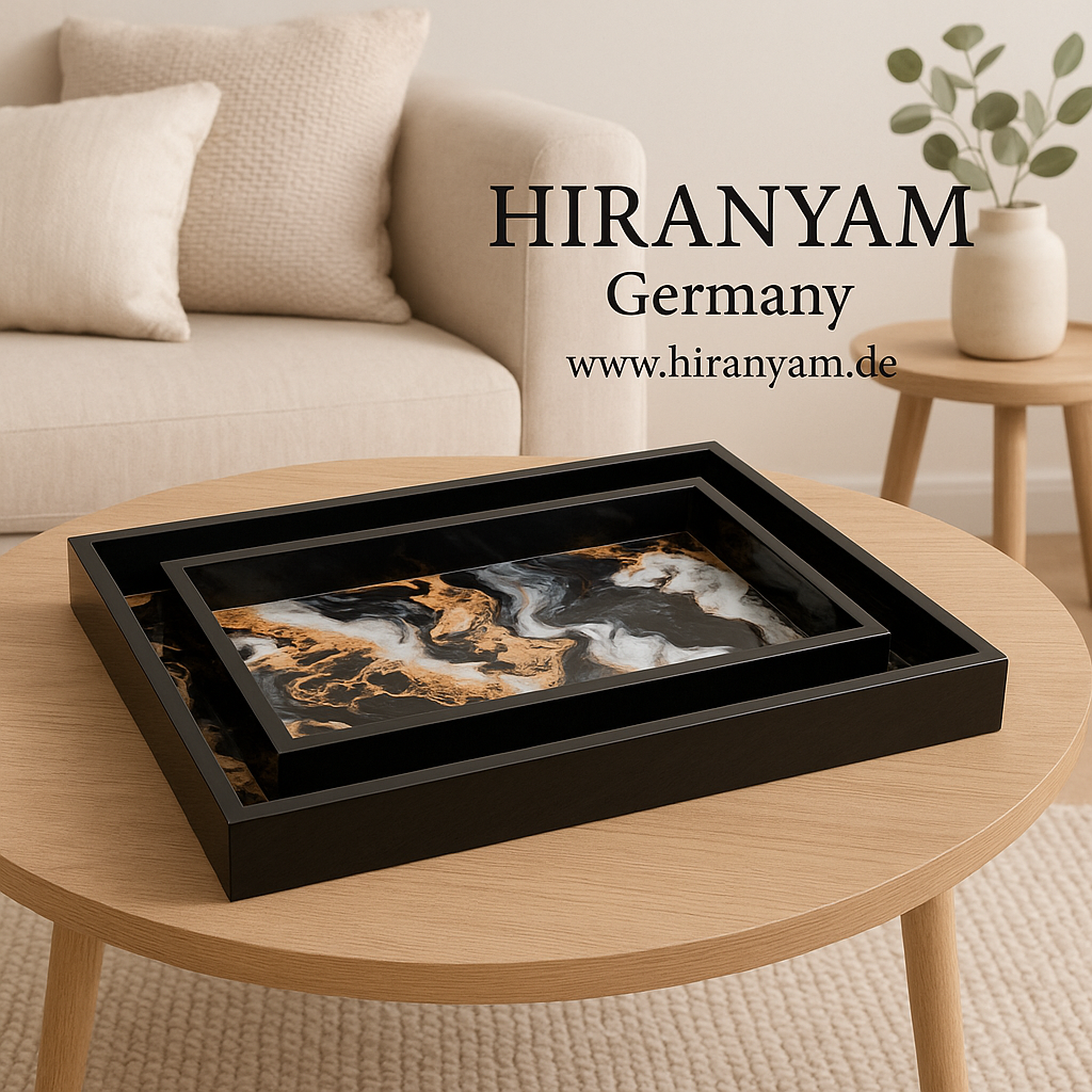 Handmade Wooden Tray - Enamel-Art - Large