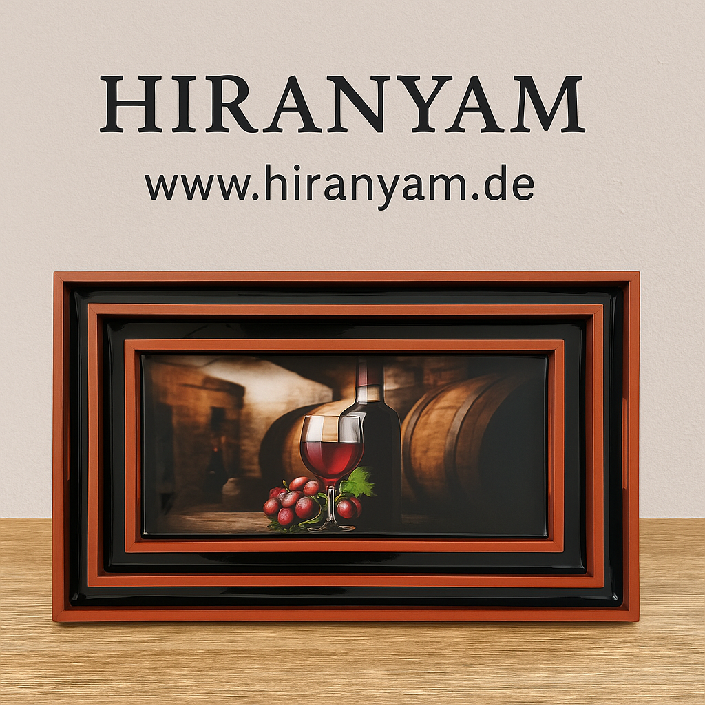 Handmade Wooden Tray - Enamel-Art - Medium