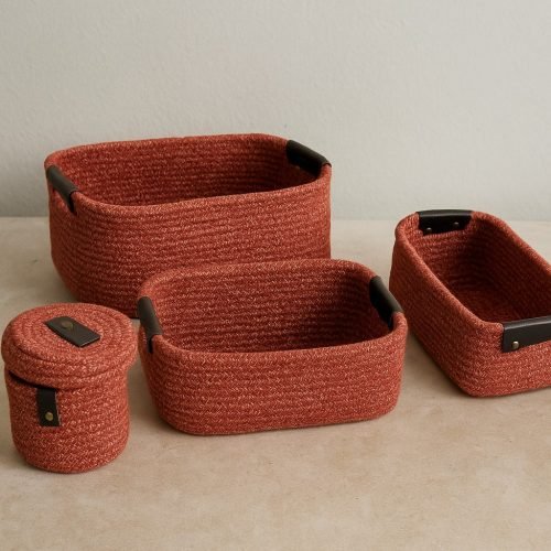 Aufbewahrungsk+¦rbe aus Baumwollseil Cotton Rope Baskets for Storage