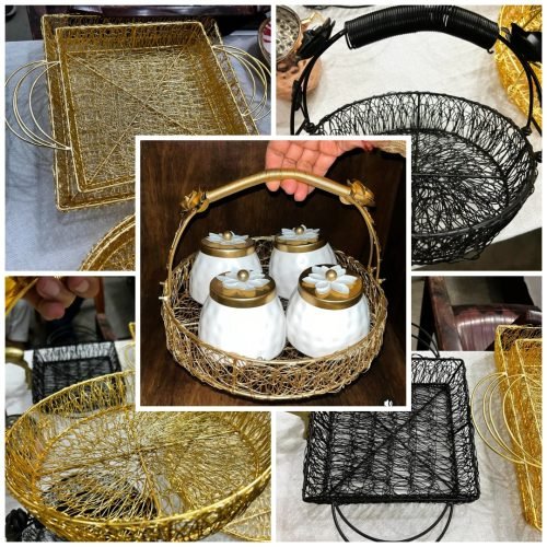 Dekorative Metall k+¦rbe Geschenk verpackung Baskets Gift Packaging