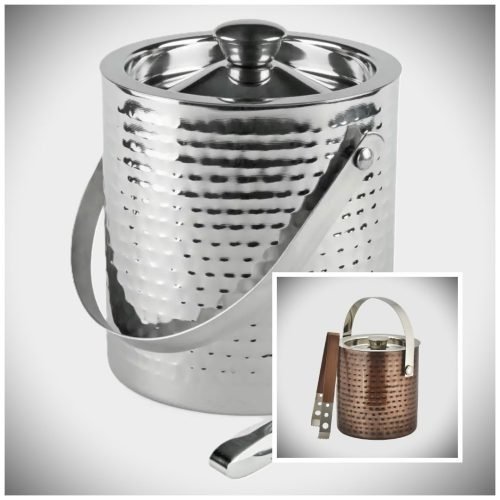 Edelstahl Eisbeh+ñlter Stainless Steel Ice Bucket