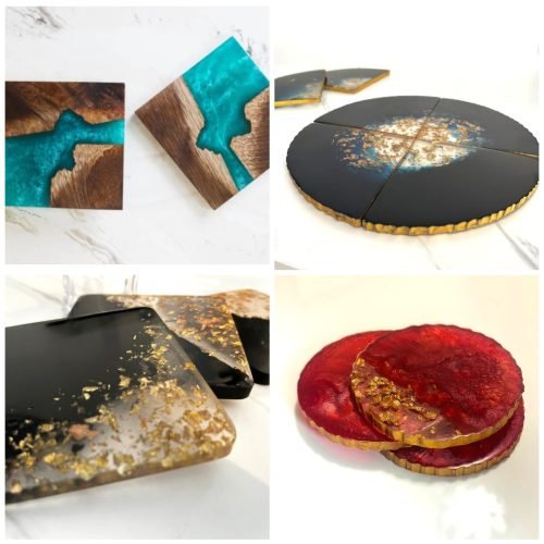 Epoxidharz Untersetzer - Epoxy Resin Coasters