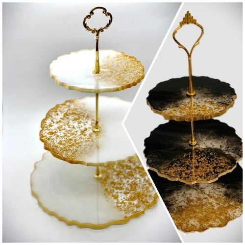 Epoxy Resin Cake Stand Etagere Tortenst+ñnder Epoxidharz