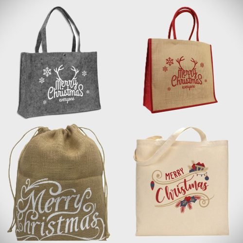Frohe Weihnachten Tragetasche Baumwolle Jutesack Filztasche Christmas Bag