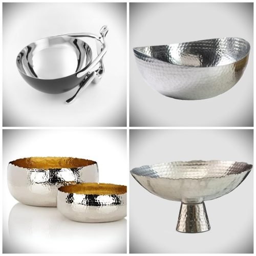 Handgefertigte Designer-Schale Hammered-Stainless-Steel Bowlb