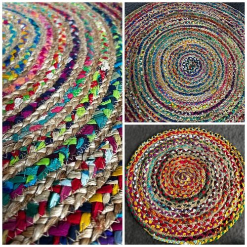 Handgewebte Jute Baumwoll teppiche - Hand woven Jute & Cotton carpets Organic Bio