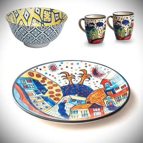 Handpainted-Handbemaltes Keramikgeschirr sp++lmaschinenfest