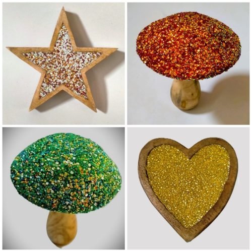 Holz und Glitzer Weihnachts dekor Wood & Sparkle Christmas Decor