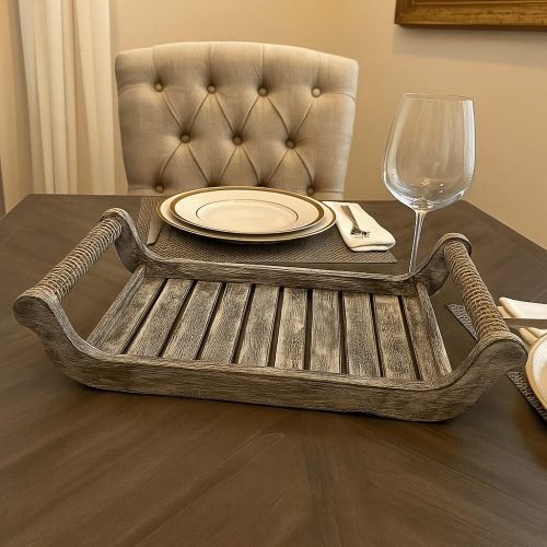 Holztablett im antiken Stil - Antique style Wooden Tray