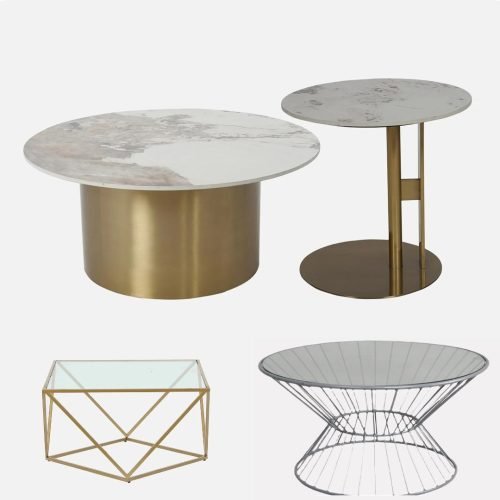 Metall Glas Marmor tisch Brass Marble Table