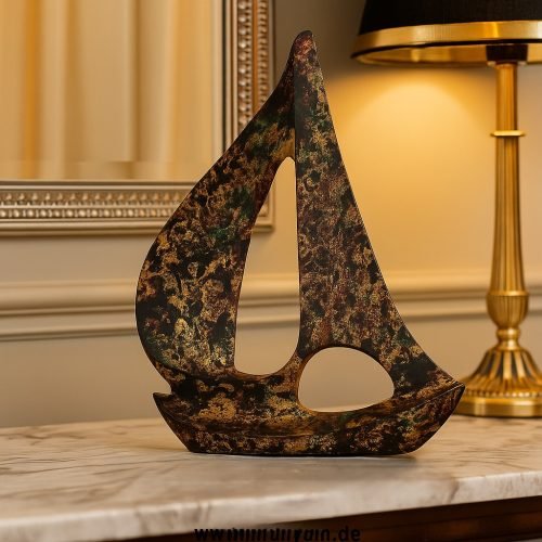 Metall Skulptur Schiff Boot Ship Boat Sculpture Figure Deko