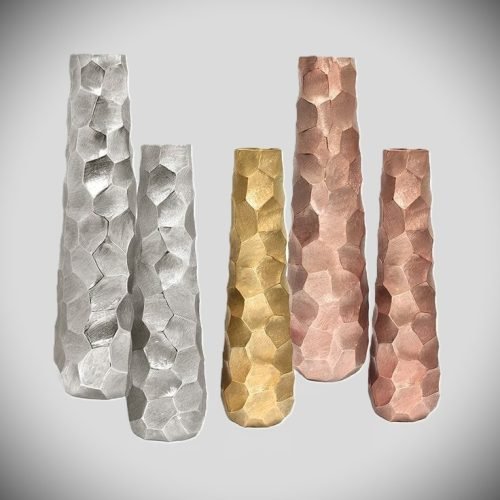 Metallvase Flower Vase Silver Gold Kupfer