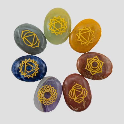 Sieben Chakra-Heilsteine Seven Chakra Healing Stones