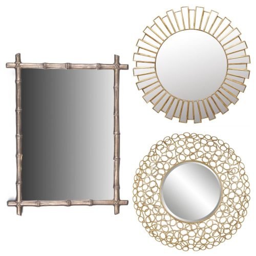 Spiegel mit Metallrahmen, geometrisch - Mirrors with Metal frames