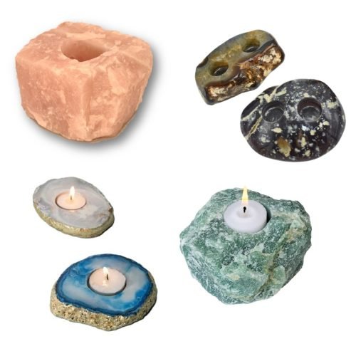 Teelichthalter aus Edelsteinen - Tealight Candle Holders Gemstones