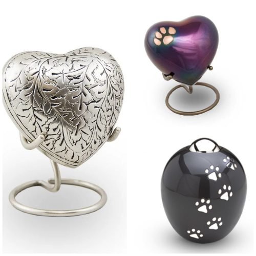 Tierurnen GÇô Herzform Metall Keepsake Pet Urns - Heart Shape Hund Dog Cat