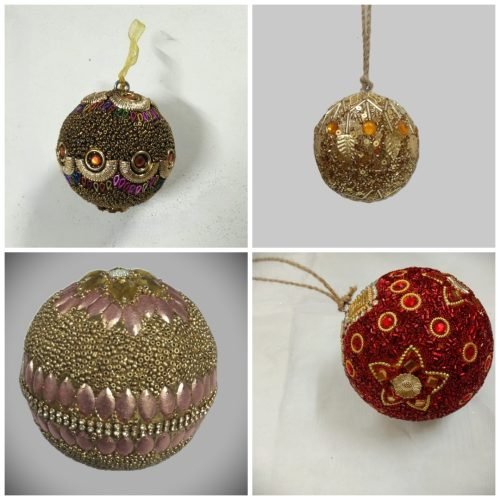 Weihnacht Hängekugeln Perlen Stickereien Christmas Hanging Balls Deko