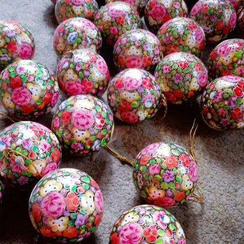 Weihnachtsdeko - Handbemalte Kugeln - Christmas Decor - Handpainted Balls