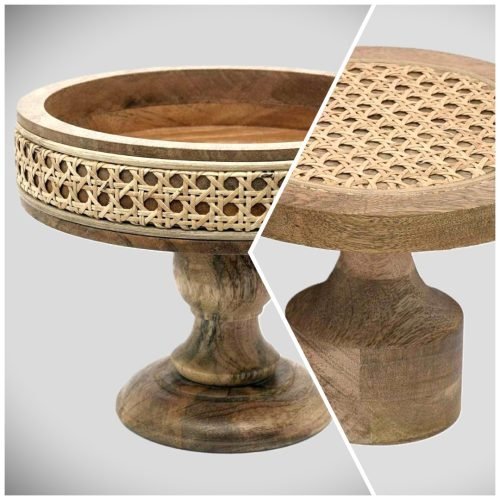 Wood & Rattan Cake Stands Party Birthday Holz Etagere Tortenst+ñnder